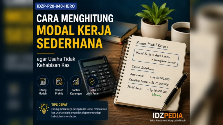 Cara Menghitung Modal Kerja Sederhana agar Usaha Tidak Kehabisan Kas